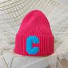 Korean Version Simple Large C Letter Wool Hat Autumn Hat Women New Age Reduction Warm Ear Protection Knit Hat Winter Student