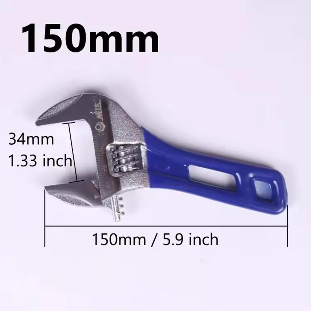 Adjustable Mini Wrench Lightweight Large Opening Short Handle Multifunctional for Plumbing and Bathroom Use