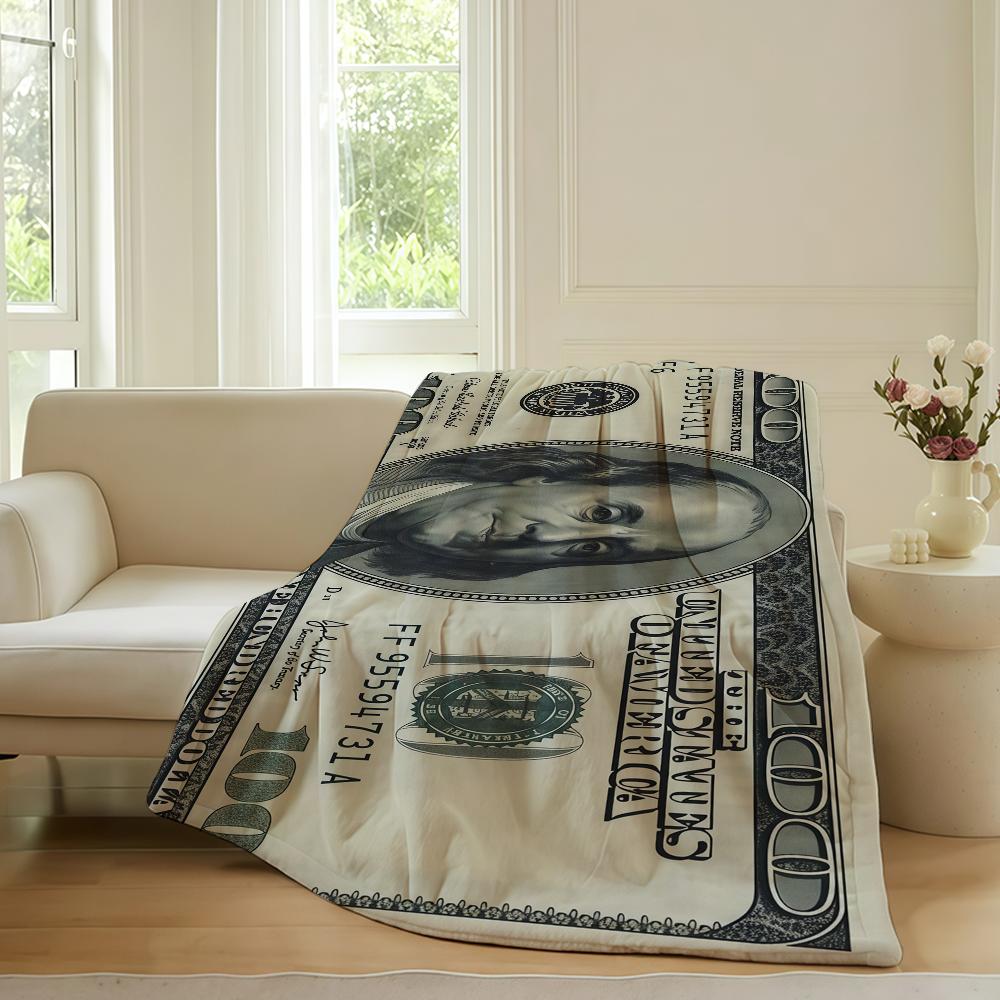 Fashion print Dolar Dolar Blanket For Sofa Office Bed Plane Travel Sleep Read Relax Camping Soft And Warm