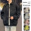 Cozy Up Tie-dye Multi-pocket Lapel Jacket Large Size Loose Casual Men's Thin Coat
