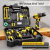 Aierde Multifunctional Household Tool Set with Electric Drill for Woodworking and Repairs