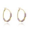 111 silver needles exaggerated large circle full of diamond earrings women's fashion design sense personality unique temperament earrings
