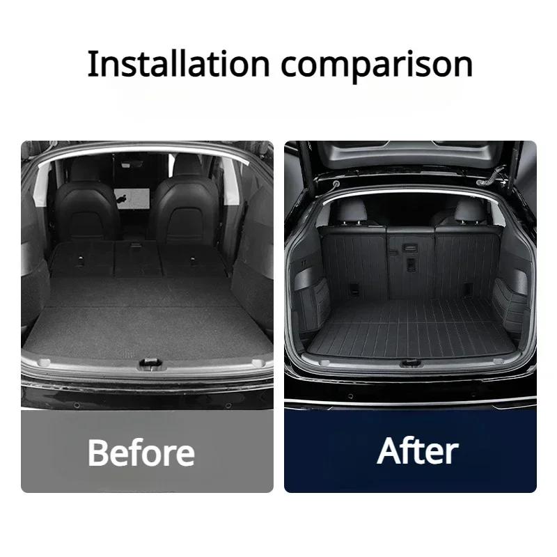 For Tesla Model Y Trunk Mats Fully Surrounded Waterproof Non-Slip Liner Custom Floor Mat For Tesla Model Y 2017-2024 Accessories
