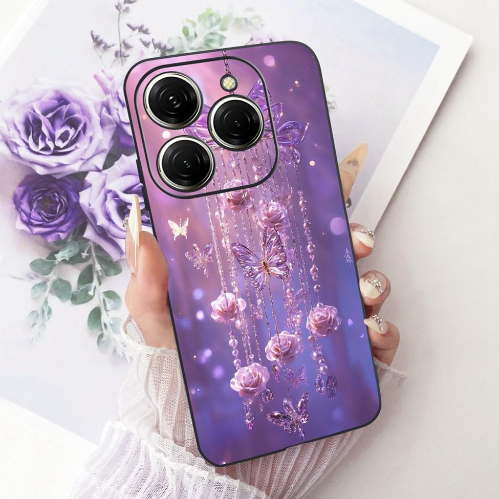Case For Tecno Spark 20 Pro Cover KJ6 Cute Cat Fashion Butterfly Painted Casing For Techno Spark 20 Pro Bumper