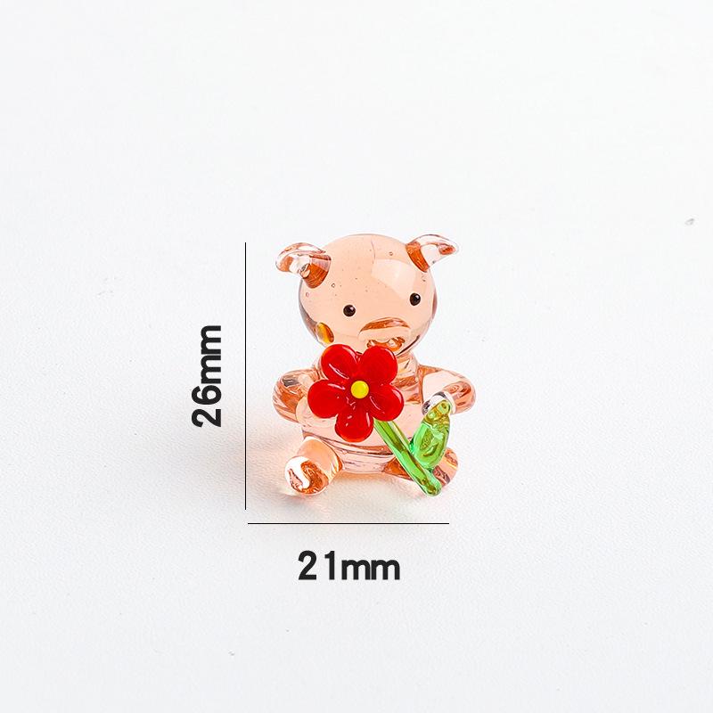 Creative Japanese-style Mini Glass Animals Ornaments Cute Forest Animal Owl Deer Tiger Glass Ornament Home Decor Accessories