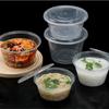 Zebian Round Disposable Food Containers with Lids