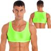 Camiseta sem mangas masculina Y Back Muscle Half Crop Tank Top Camisetas Fitness Gym Sports Bra Vest