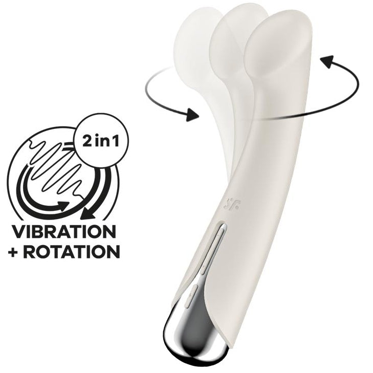 Stimulateur Spinning G-Spot 1 - 11 x 3.5cm Crème - Satisfyer - Point G