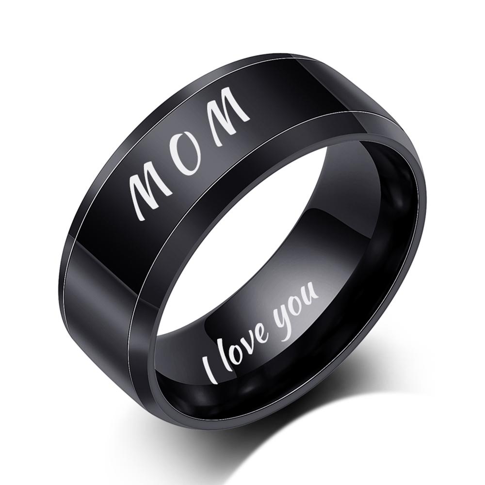 Gioielli di Moda Anello Incidi Nome Data Logo Altamente Lucidato All'Ingrosso Acciaio Inossidabile Matrimonio Fidanzamento Anelli di Marca Per Uomo Donna