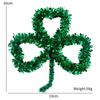 St Patricks Day Party Green Shamrock Decorations Plastic Streamers Wall Garlands and Hanging Clover Ornaments for Events