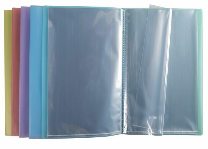 Protège-document - exacompta - chromaline pastel - polypropylène recyclé - 40 pochettes - mauve