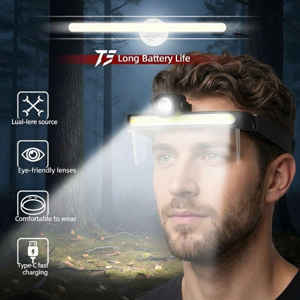 Multi Functional LED Glasses Light USB Charging Riding Fishing Light New LED Headlamp Ootdoor
