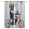 Bicycle Window Curtains Living Room Decor Curtains for Bedroom Luxury Home Decor Flat  Window