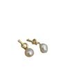 Hong Kong Retro Pearl Knot Earrings: Elegant, Luxurious, Versatile Design for Women
