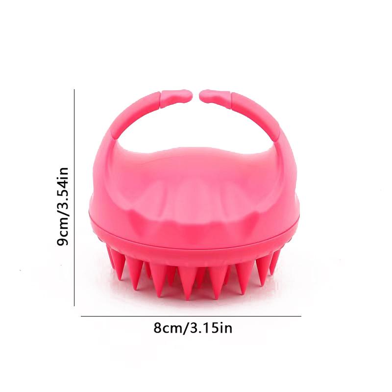 Portable Silicone Shampoo Brush Handheld Round Soft Scalp Massage Brush Bath Massage Brush Hair Shower Brush Comb Hair Care Gift