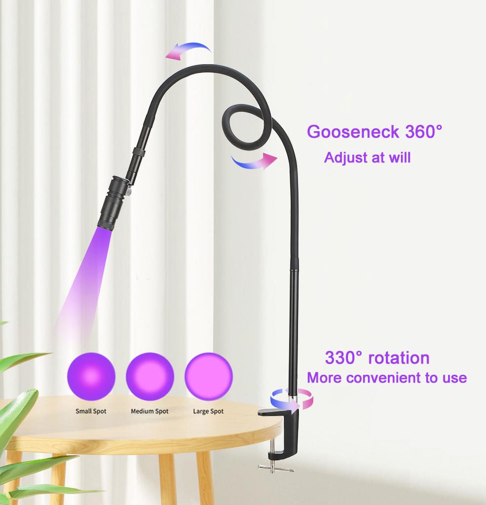 UV lampa na prodlužování řas pinzeta na řasy rychleschnoucí nastavitelná bodová lampa na nehty pracovní lampa na manikúru refrakční lampa