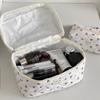 Quilted Berry Makeup Bag – Cute Large Capacity Travel Toiletry Organizer for Girls, Ins Style Cosmetic Pouch