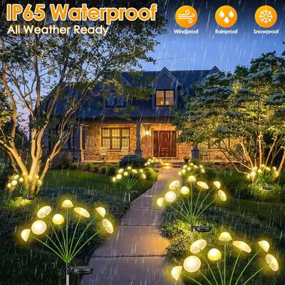 Solar Mushroom Garden Lights Outdoor IP65 Waterproof Jellyfish Light Sway by Wind For Outside Garden Mushroom Decor