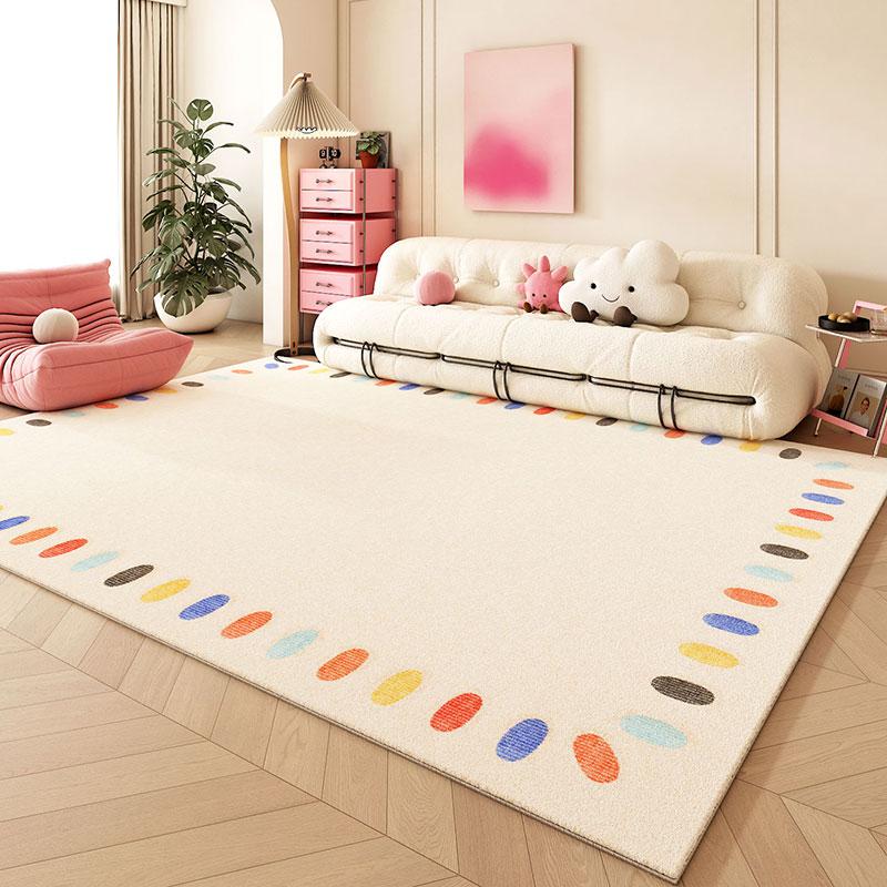 Cream Style Rugs for Bedroom Anti-slip Lounge Floor Mat Large Area Living Room Decoration Plush Carpet Fluffy Soft Cloakroom Rug