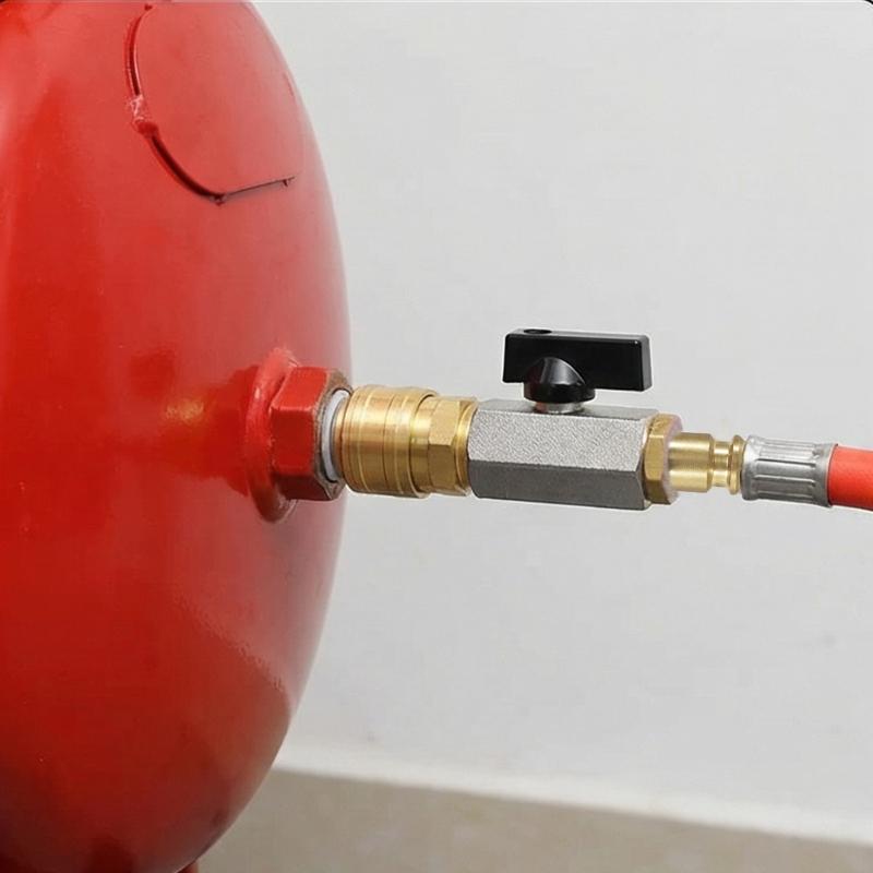 1/4inch Compressed Air Quick Release Coupling Copper Compressed Air Stopcock Copper Compressed Air Filling Industrial