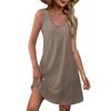 Sexy Tank Tops For Women Deep V Neck Sleeveless  Shirts  Sundress Casual Solid  Dress