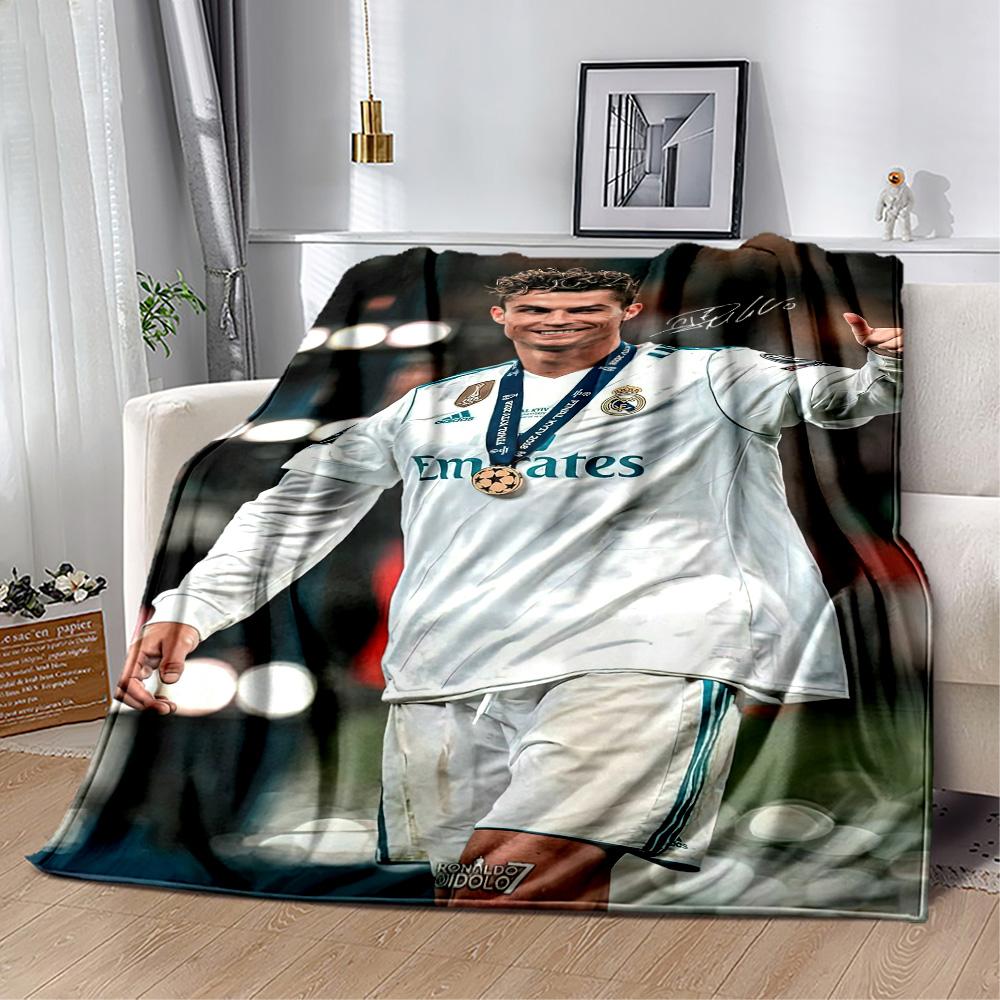 Cristiano Ronaldo Blanket Comfortable Great For Sofa Office Chair Livingroom Four Seasons Universal Digital Print