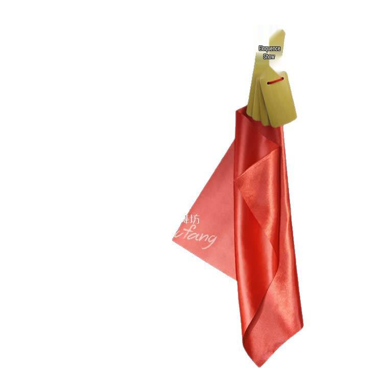Small Square Towels for Adult Performance and Kindergarten Dance Props: Bamboo Clappers and Silk Ribbons for Eloquence Training