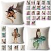 Luxurious Anime Cartoon Mermaid Pillow Cover For A Chic Sofa Living Square Pillow Case