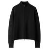 Women's Slim-Fit Pure Wool Cardigan - Half-High Collar Zipper Knitwear for Autumn/Winter