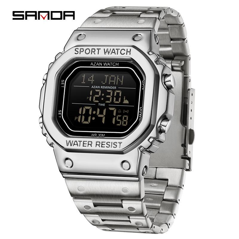 Sanda Men's Multifunctional Waterproof Electronic Watch - Middle East Exclusive, Summer Time Wristwatch