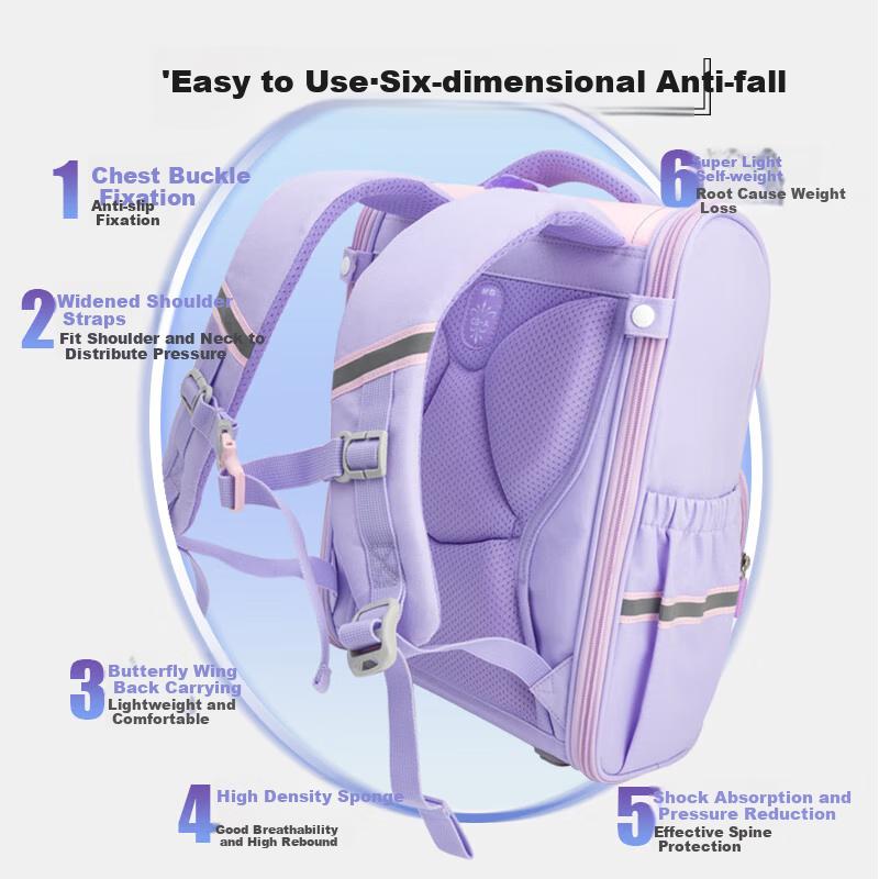 M&G Backpack, Lightweight Shoulder Bag for Grade 4-6, Urban British Style, Black-Brown, 20L