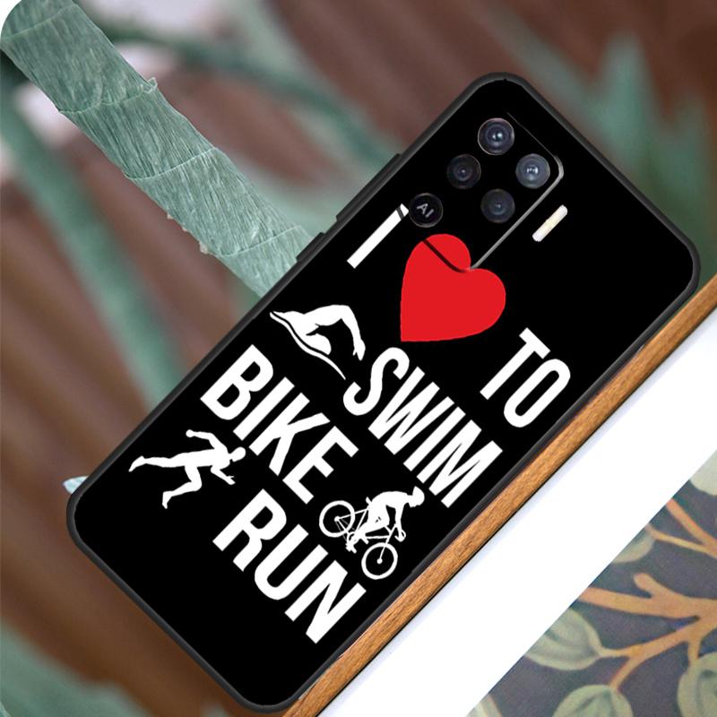

Swim Bike Run Triathlon For OPPO A52 A72 A92 A98 A78 A58 A5 A9 A15 A17 A77 A53S A57S A94 A74 A54 A16 A76 A96 Case OPPO A9 2020