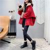 Women's 2025 Autumn/Winter Short Parka: Plus Velvet, Thick Cotton, Loose Fit, Fur Collar, Petite Korean Style