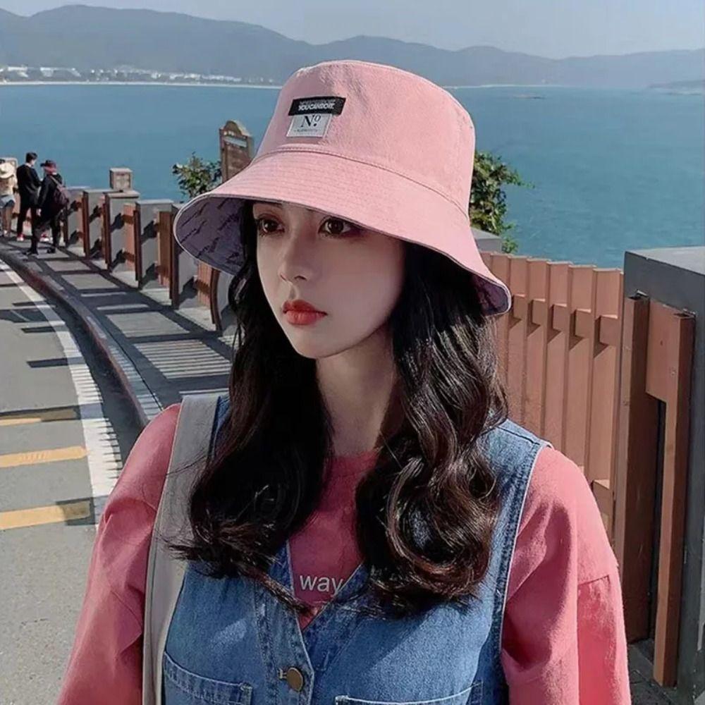 Double-Sided Wear Panama Hat Sunscreen Fishermen Cap New Visor Hat  Women