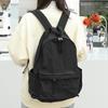 IELGY Japanese casual literary canvas schoolbag, simple washing water and old backpack, khaki fashion nylon backpack.