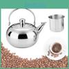 1pc With Tea Strainer Stovetop Kettle Indoor Outdoor Stainless Steel Teapot Filter 115225l