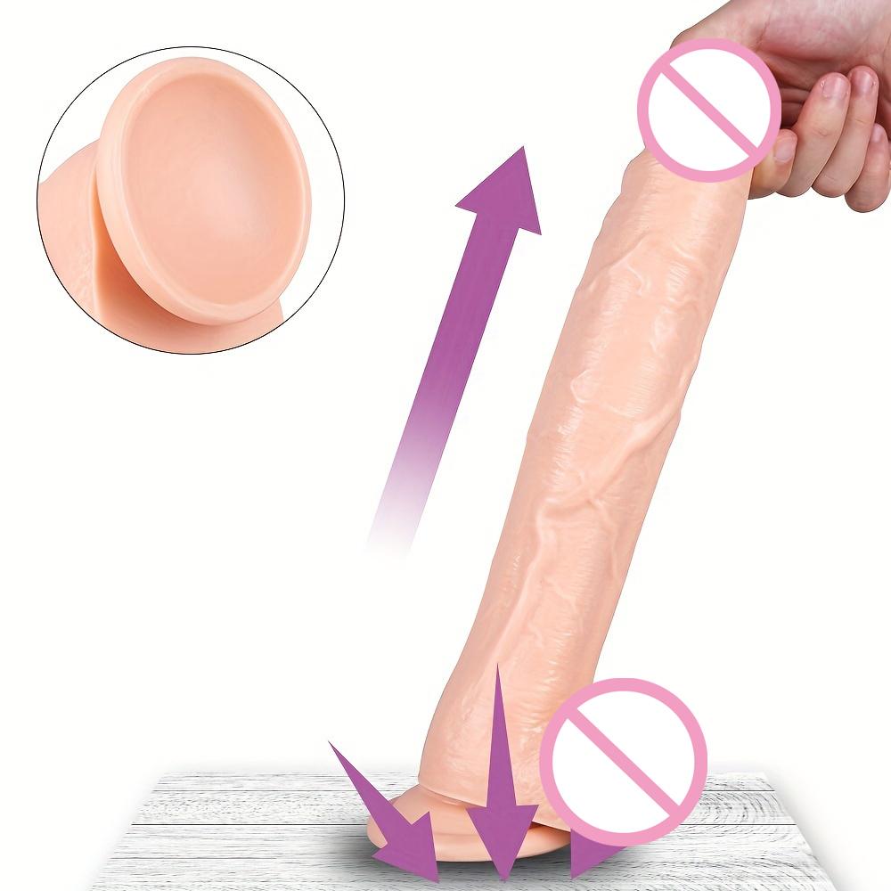 Realistic Dildo 12 Inch Super Large Penis Sex Toys For Men Women With Thick Glans Real Dong Powerful Suction Cup Stiff Cock