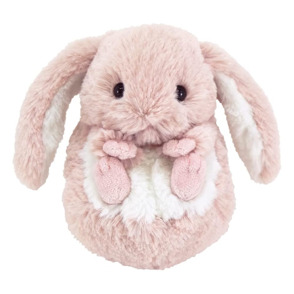Sun Lemon Koromoffuru Rabbit Plush Toy Pink 16x15x14cm Animal Stuffed Toy