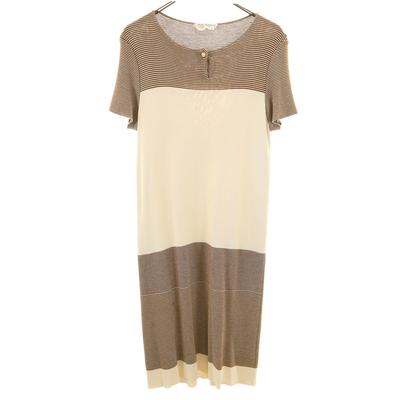 Salvatore Ferragamo 90s Made In Italy Old Short Sleeve Knit One Piece M Women Used