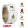 100-500Pcs White High-Standard Merry Superior-Grade Christmas Sticker Premium-Quality Holiday Premium-Quality Party Fresh-From-Factory