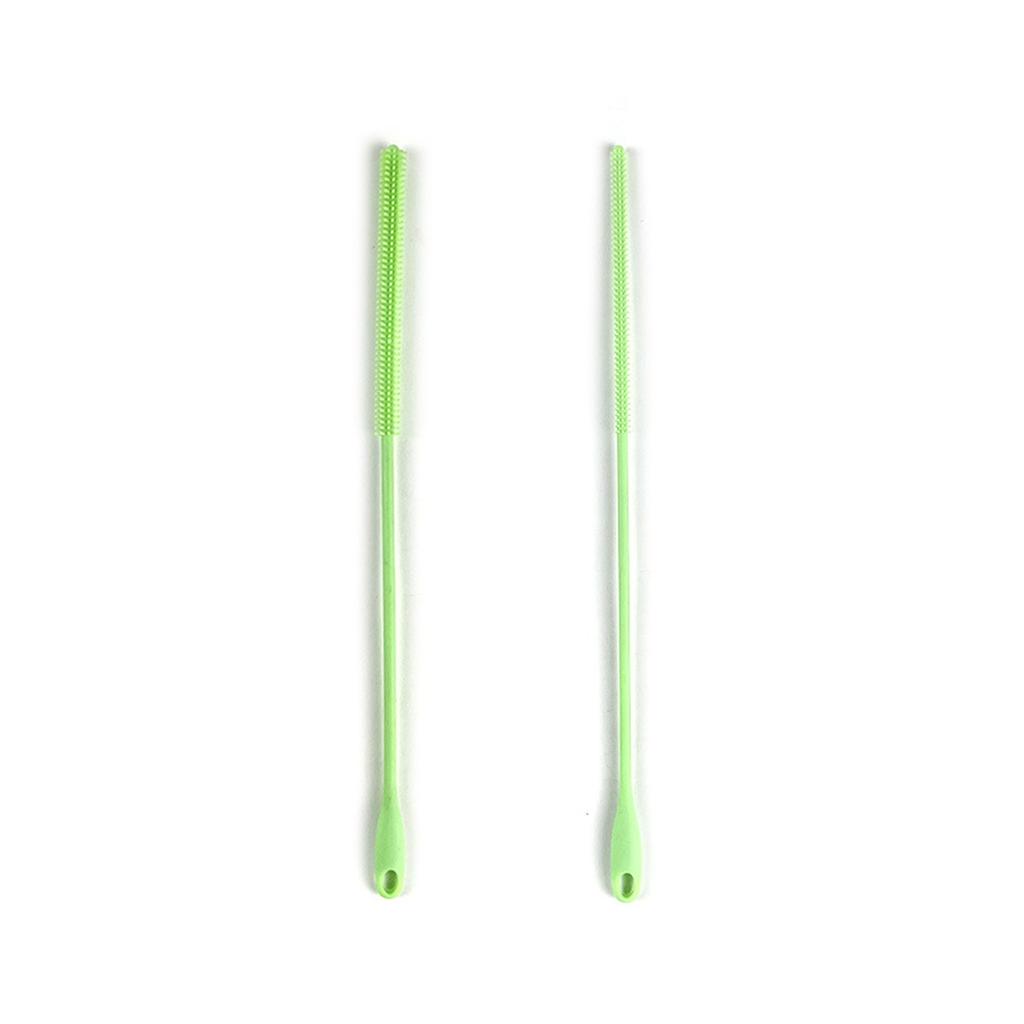 2ks silikonový kartáč na slámu Dlouhý kartáč na čištění slámy Čističe na ohýbané trubky Kartáč na láhve Čistič slámy na láhve