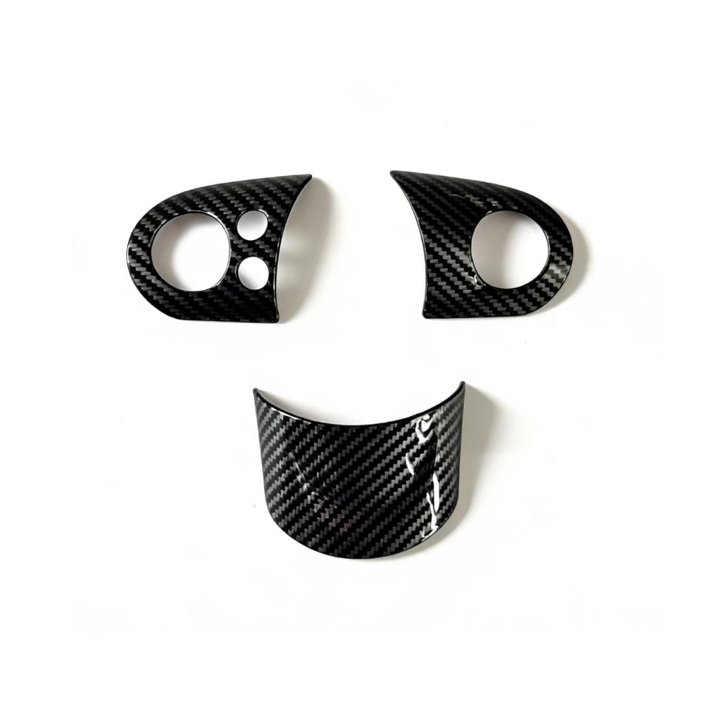 3Pcs For MINI COOPER R55 R56 R57 R58 R59 R60 R61 Steering Wheel Trim Panel Cover Decoration Sticker Car Accessories