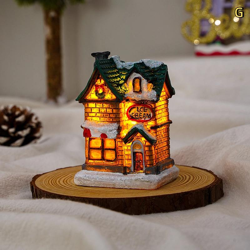 Addobbo di Natale Mini Casa Piccola Luminoso Usato Per Decorazioni Casa Vacanze Albero di Natale Accessori Festa Ornamento da Scrivania Regalo