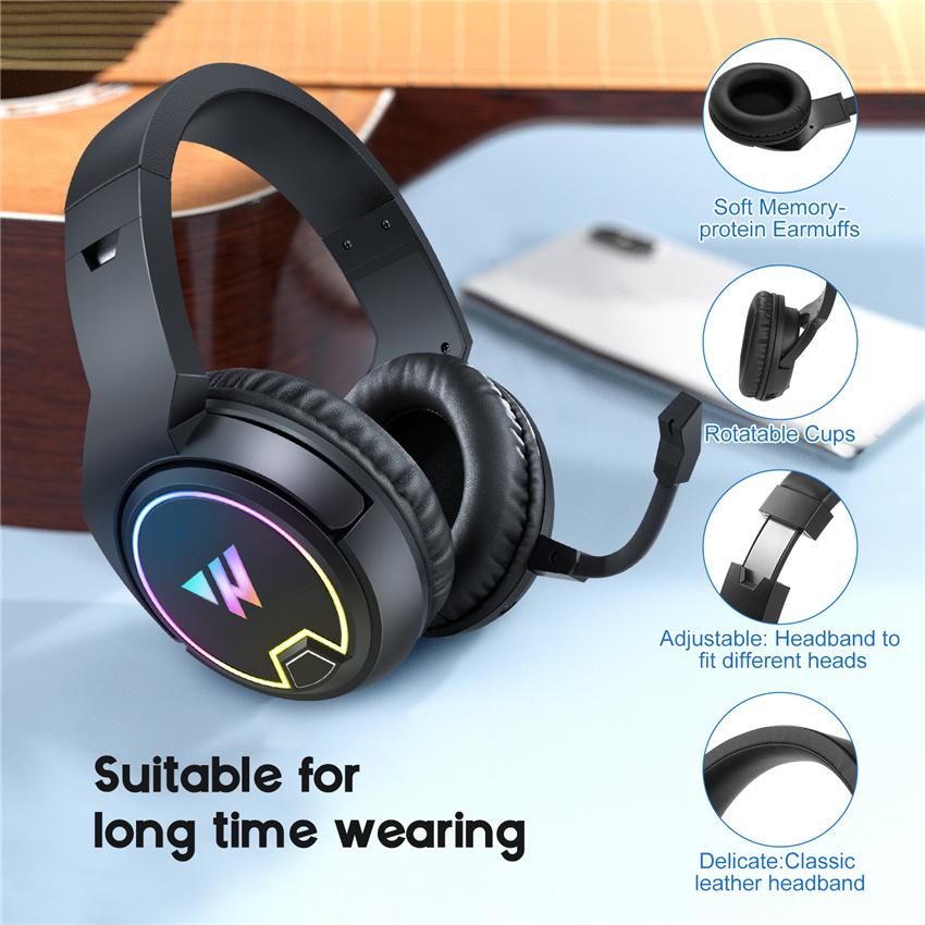 Buy Wireless Bluetooth Headphones Virtual 7.1 Surround Stereo Gaming Headset with Detachable