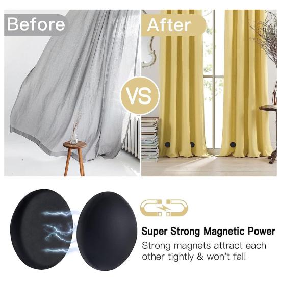 

2 пары магнитов для занавесок для душа, сильные магнитные, устойчивые к ржавчине, сверхпрочные, никогда не ломаются и не падают, держатели для занавесок для душа