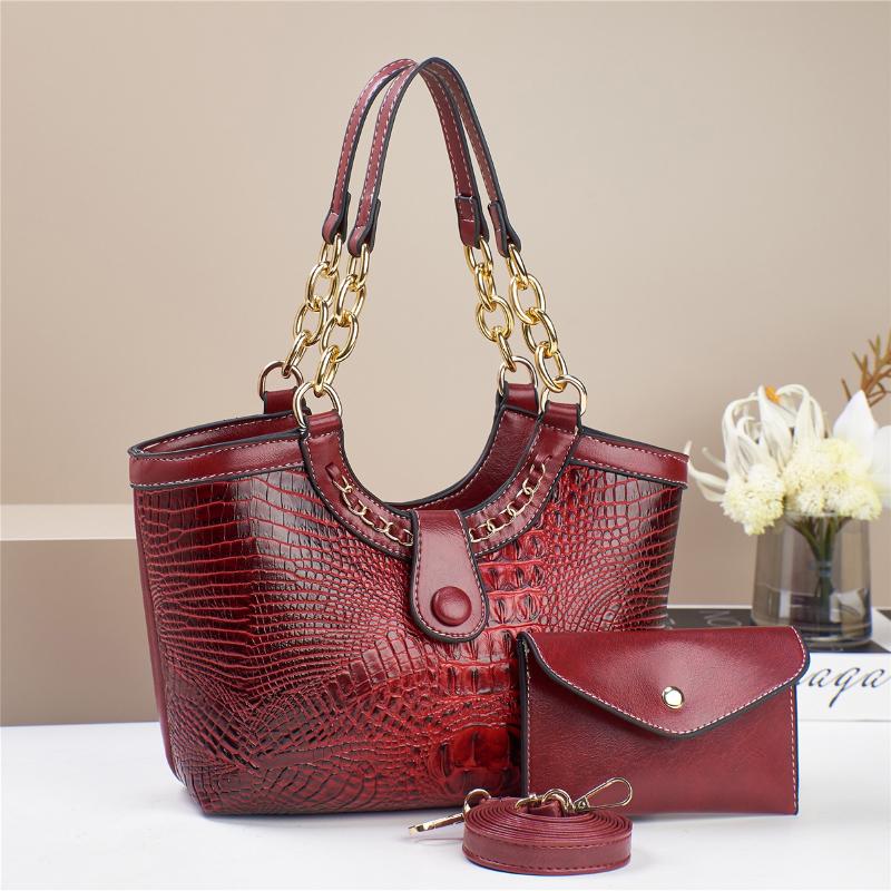 Fashion Handbag Crocodile Pattern Crossbody Bag Versatile Women's Bag Shoulder Bag KTB