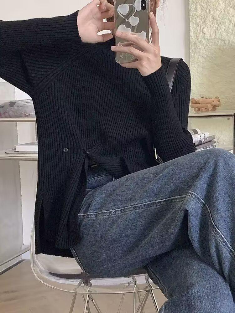Women's Autumn/Winter Thick Knit Sweater - Korean & Japanese Style Loose Fit