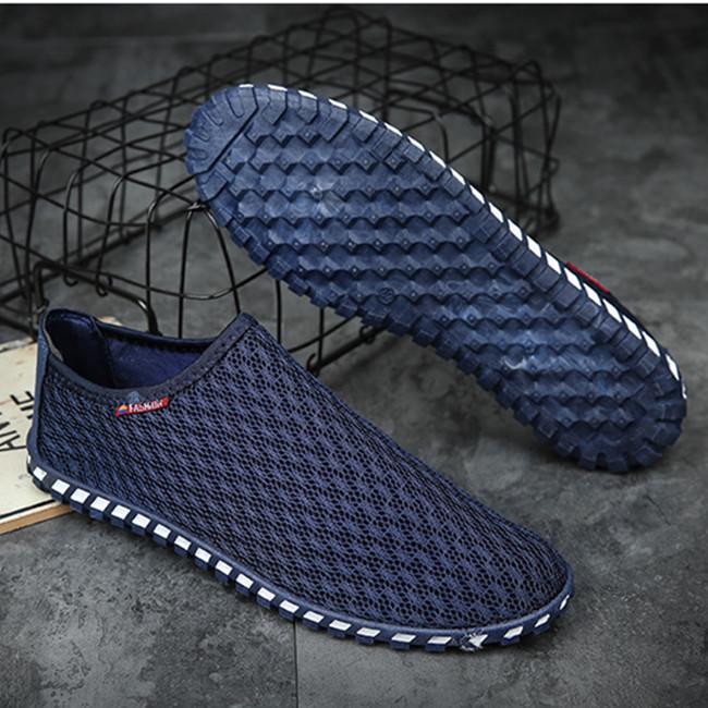 Chaussures d'été en maille décontractées pour hommes, baskets de course creuses et respirantes
