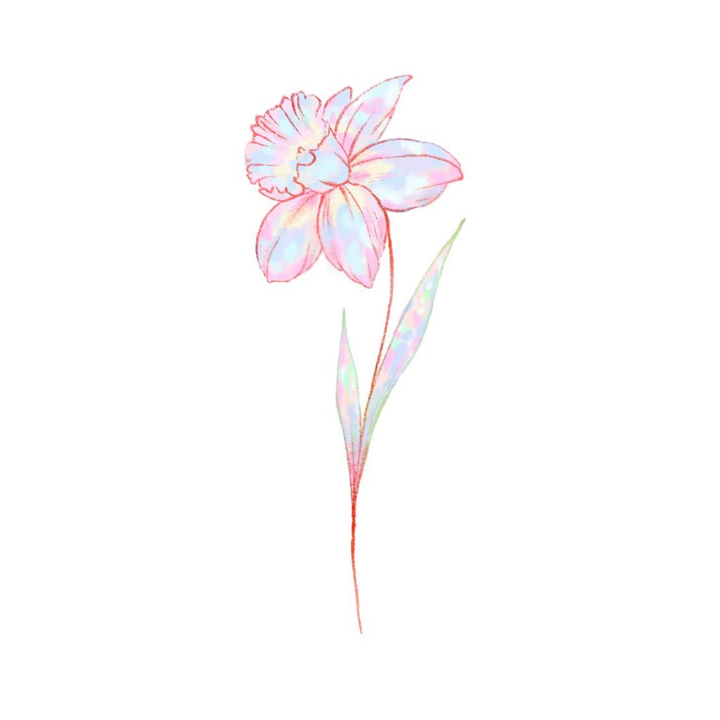 High-End Small Fresh Color Beautiful English Flower Hand Collarbone Simulation Flower Tattoo Sticker