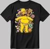 The Simpsons, Simpson Drawing Short Sleeve White-Black Men/ Women T Shirt F255
